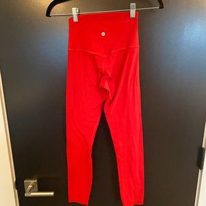 Lululemon Align 25" Red Leggings Size 2